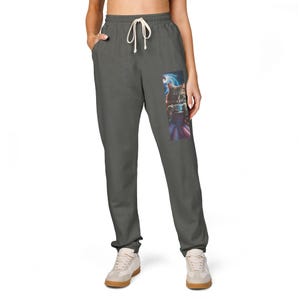 Garment-Dyed Fleece Sweatpants: Relaxed Fit Cotton Lounge Pants