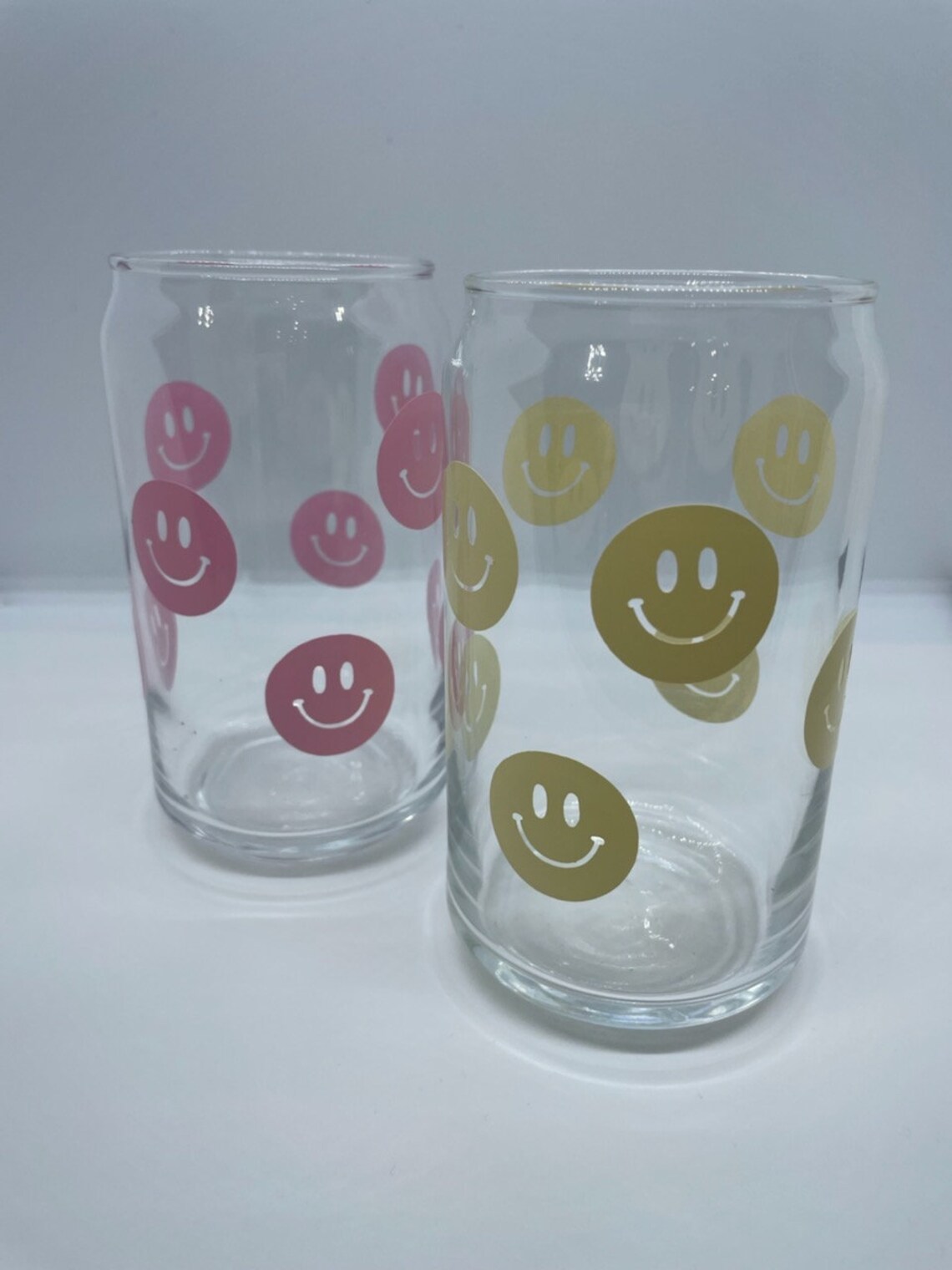 Smiley Face Beer Glass Cup Etsy