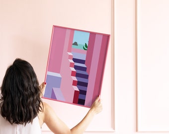 Póster de pared - Muralla Roja - minimalista