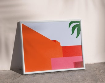 Póster de pared - Tonos de naranja - minimalista