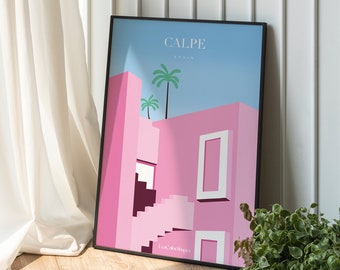 Póster decorativo - Calp España - Muralla Roja