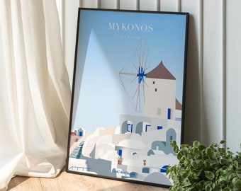 Póster decorativo- Mykonos Grecia