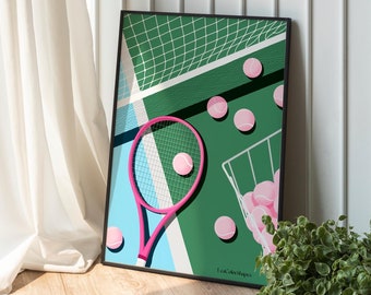 Póster de pared Ilustración de tenis