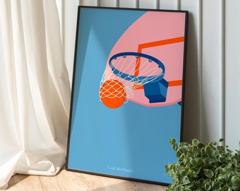Póster de pared de baloncesto.