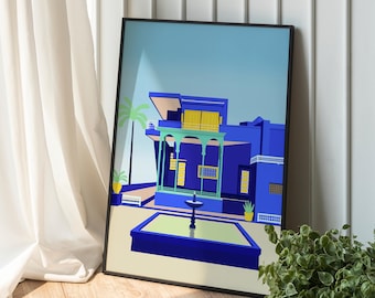 Póster decorativo - Jardín Majorelle - minimalista