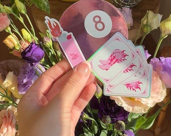 Pegatinas de doble cara con efectos brillantes.