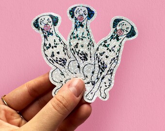 Stickers holographique dalmatien