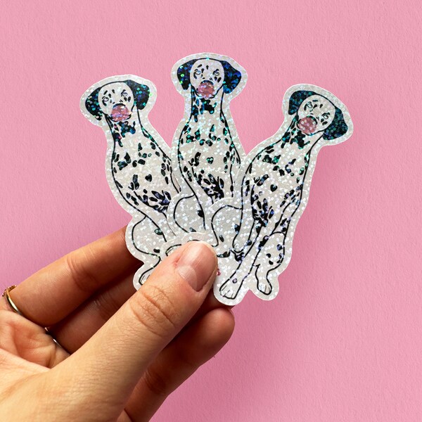 Stickers holographique dalmatien