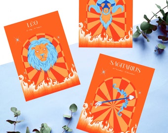 Signo astrológico de fuego Póster