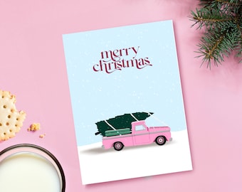 Tarjeta ilustrada de Navidad/felicitación