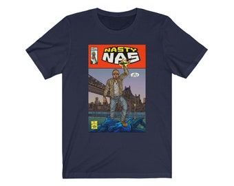 Nas "One Mic" Solid Color Unisex Short Sleeve Tee