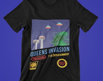 Queens Invasion "Pretendo" NES Box Cover - Men's