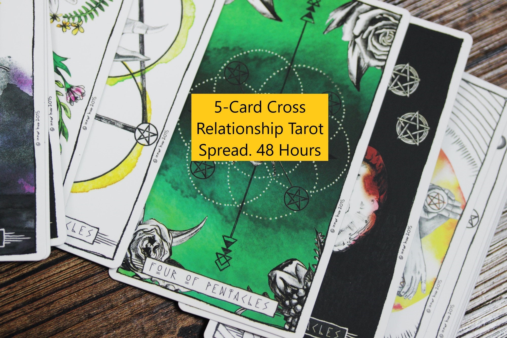 5Card Cross Relationship Tarot Spread jpeg and pdf of reading Etsy
