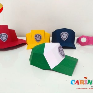 Paw Patrol Hats Papercraft Low Poly | Etsy