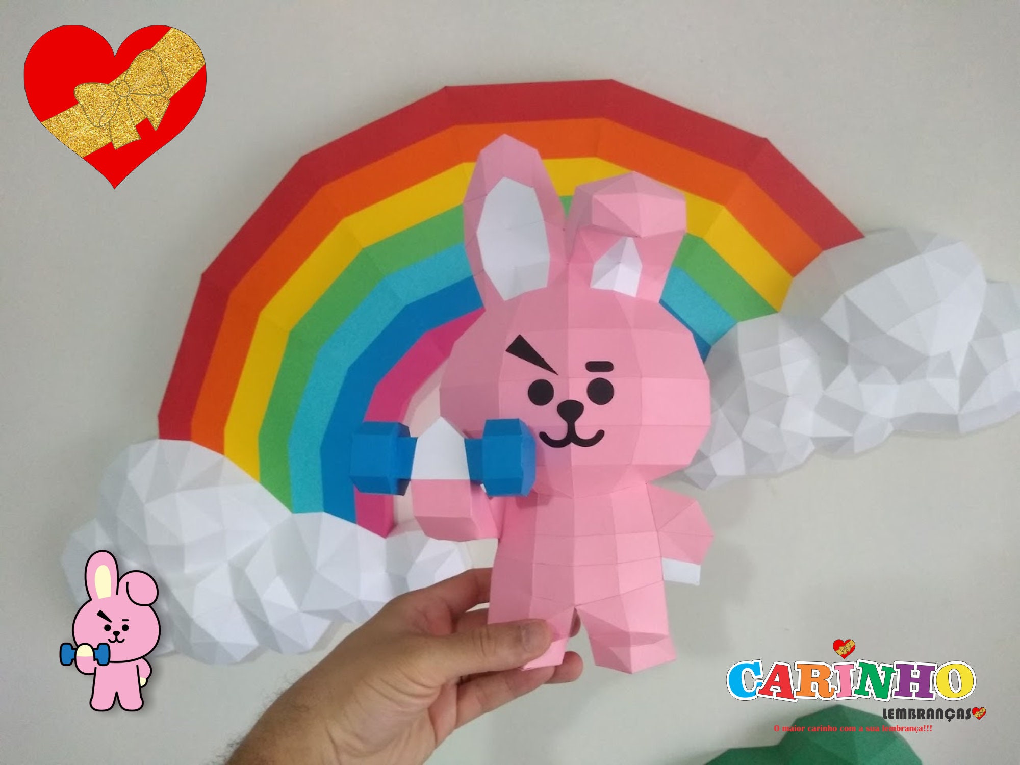 Cooky BTS21 Papercraft Bajo Poly | Etsy México