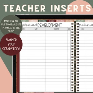 Teacher Inserts, Teacher Templates, Digital Inserts for Teachers, Educator Inserts, Goodnotes Inserts, Academic Inserts, Digital Planning
