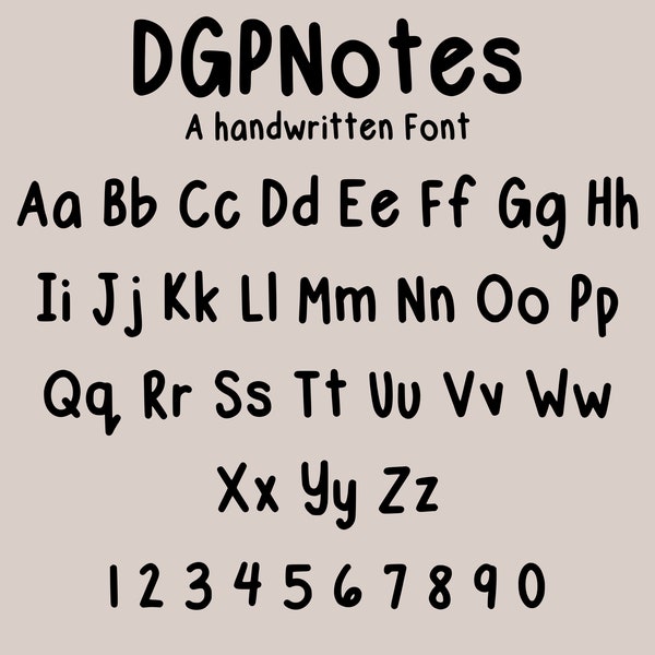 DGPNotes Schriftart, Schriftarten, Handgeschriebene Schriftart, Notizen, Notizen, Digitale Planung, Digitale Notizen