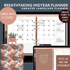 2025-2026 UNDATED Midyear Planner, Digital Planner, Planner for Goodnotes, iPad Planner, Android, Daily Planner, Weekly Planner, Monthly