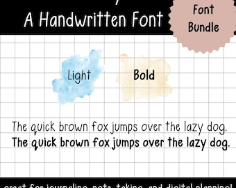 Cute font for digital planning, Handwritten Font Bundle, Digital Note taking Font, Goodnotes, iFont, Notability, iPad Font