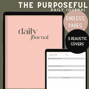 Digital Daily Journal, Gratitude Journal, Digital Diary, Digital Journal for iPad, Morning Journal, Feelings Journal, Minimalist Journal