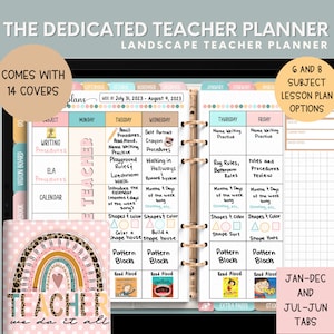 Digital Teacher Planner, Undated Teacher Planner Digital, 2023-2024 Academic Planner, Lesson Planner, Teacher Planner for Note-taking Apps