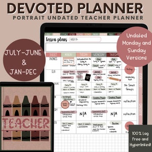 Digital Teacher Planner, Planner for Teachers, Undated Lesson Planner, 2023-2024 Academic Planner, Planner for Goodnotes, Notability