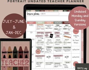 Digital Teacher Planner, Planner for Teachers, Undated Lesson Planner, 2025-2026 Academic Planner, Planner for Goodnotes, Notability