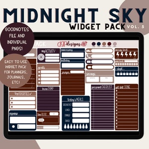 Planner Widgets, Basic Theme Stickers, Modern Digital Widget Stickers, Widgets for Planner, Widgets for Journals