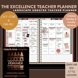 Digital Teacher Planner, Undated Teacher Planner, Lesson Planner, 2025-2026 Teacher Planner, Planner for Goodnotes, Customizable, Notability