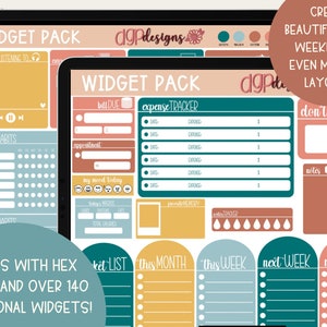 Planner Widgets, Basic Theme Stickers, Modern Digital Widget Stickers, Widgets for Planner, Widgets for Journals