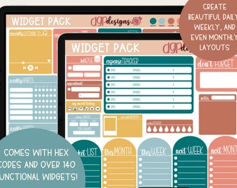 Planner Widgets, Basic Theme Stickers, Modern Digital Widget Stickers, Widgets for Planner, Widgets for Journals