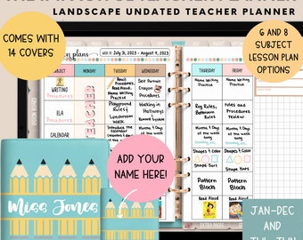 Digital Teacher Planner, Undated Teacher Planner, 2025-2026  Academic Planner, Lesson Planner, Planner for Goodnotes, Notability, iPad