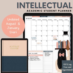 Planner digitale per studenti 2024, Planner accademico per Goodnotes, Notability, Planner non datato, Planner universitario, Planner universitario, Accademico