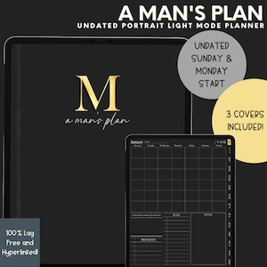 2025 Mens UNDATED Digital Planner, 2025 Planner, for iPad, Goodnotes, Notability, Xodo, Weekly Planner, Monthly, Daily Planner, Life Planner
