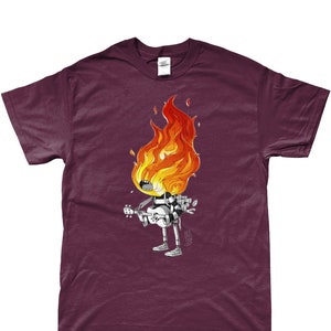 He's on fire Unisex shirt Red/purple image 1