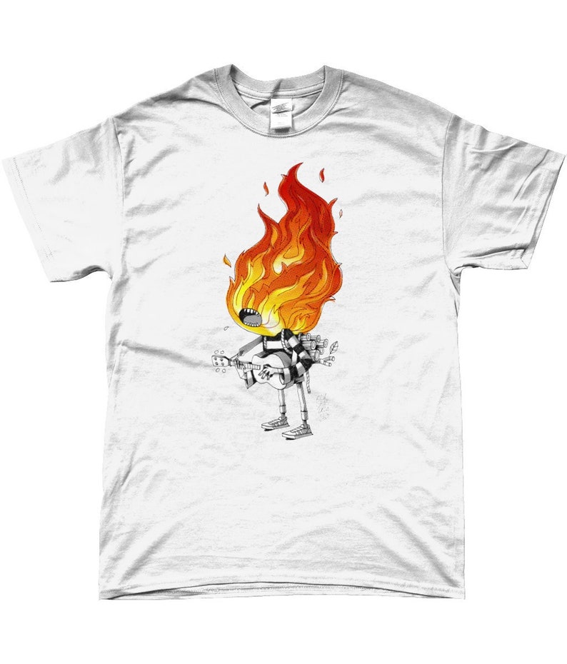 He's on fire Unisex shirt  White image 1
