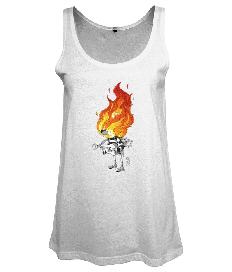 He's on fire Women's Tank Top White image 1