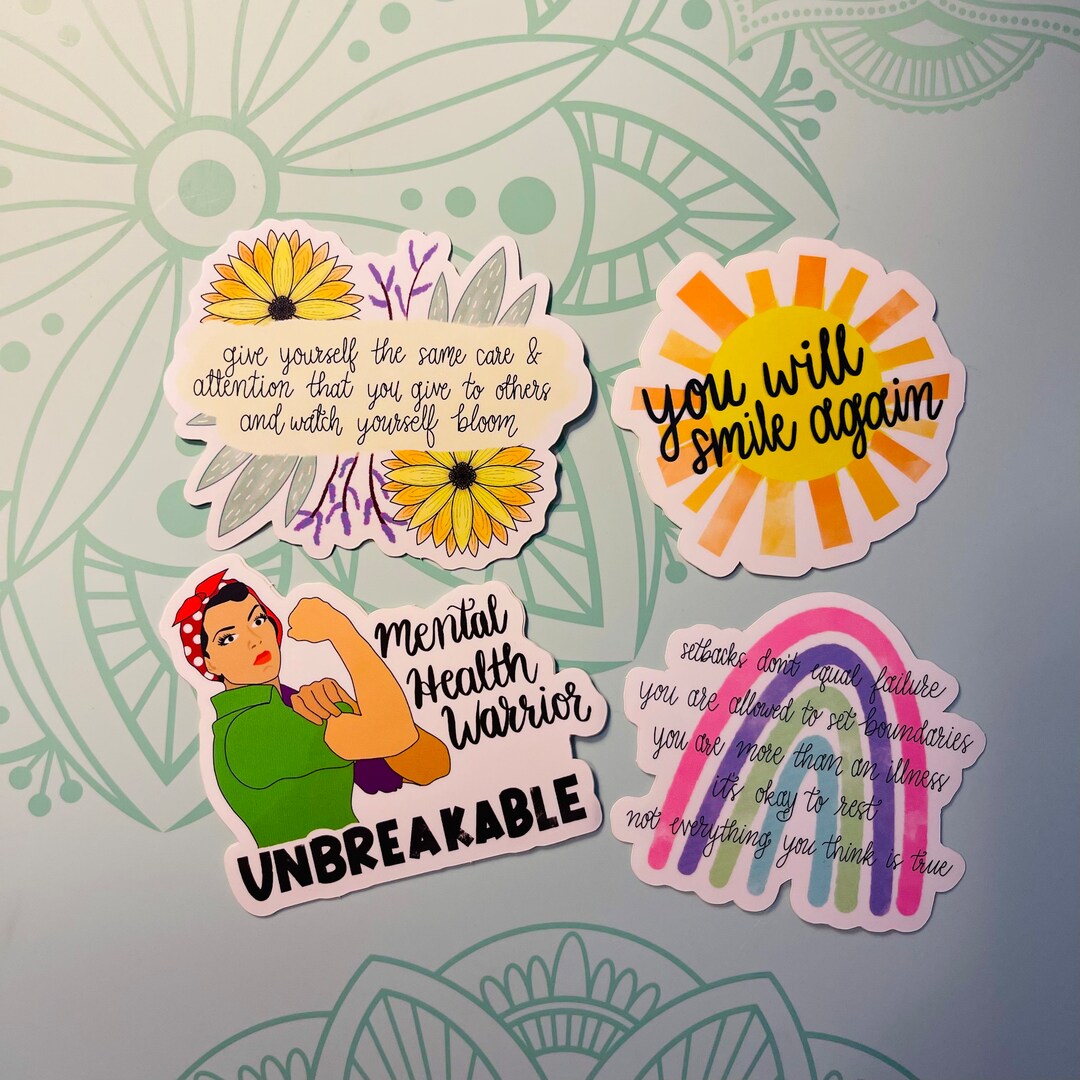Mental Health - Vinyl Sticker Pack - 4 Stickers! - Etsy