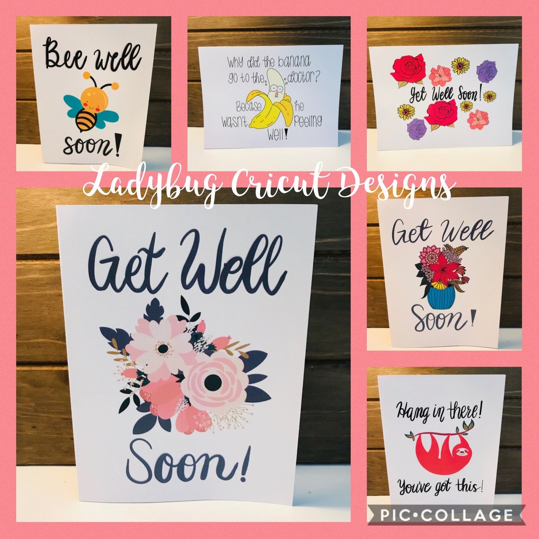 Get Well Soon Card Set - Etsy