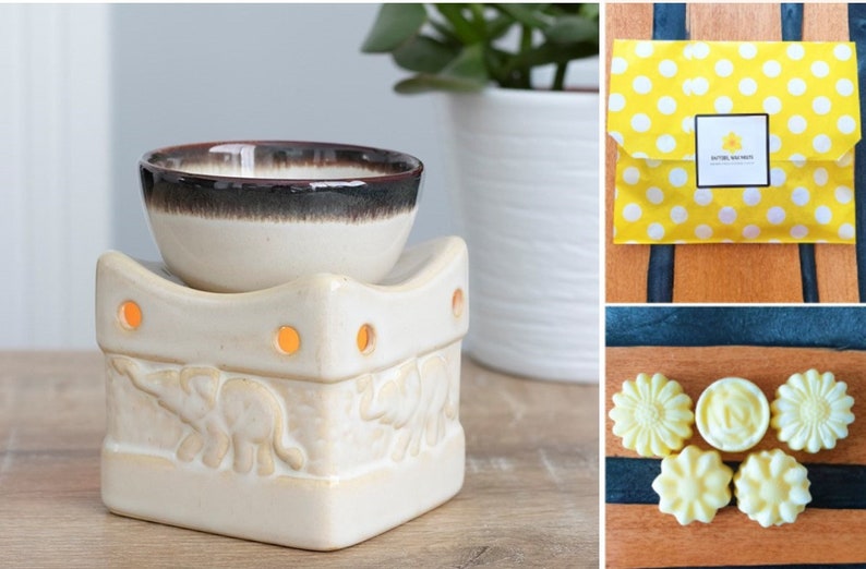 Two Tone Elephant Wax Burner Wax Melts And Tea Lights Gift Etsy