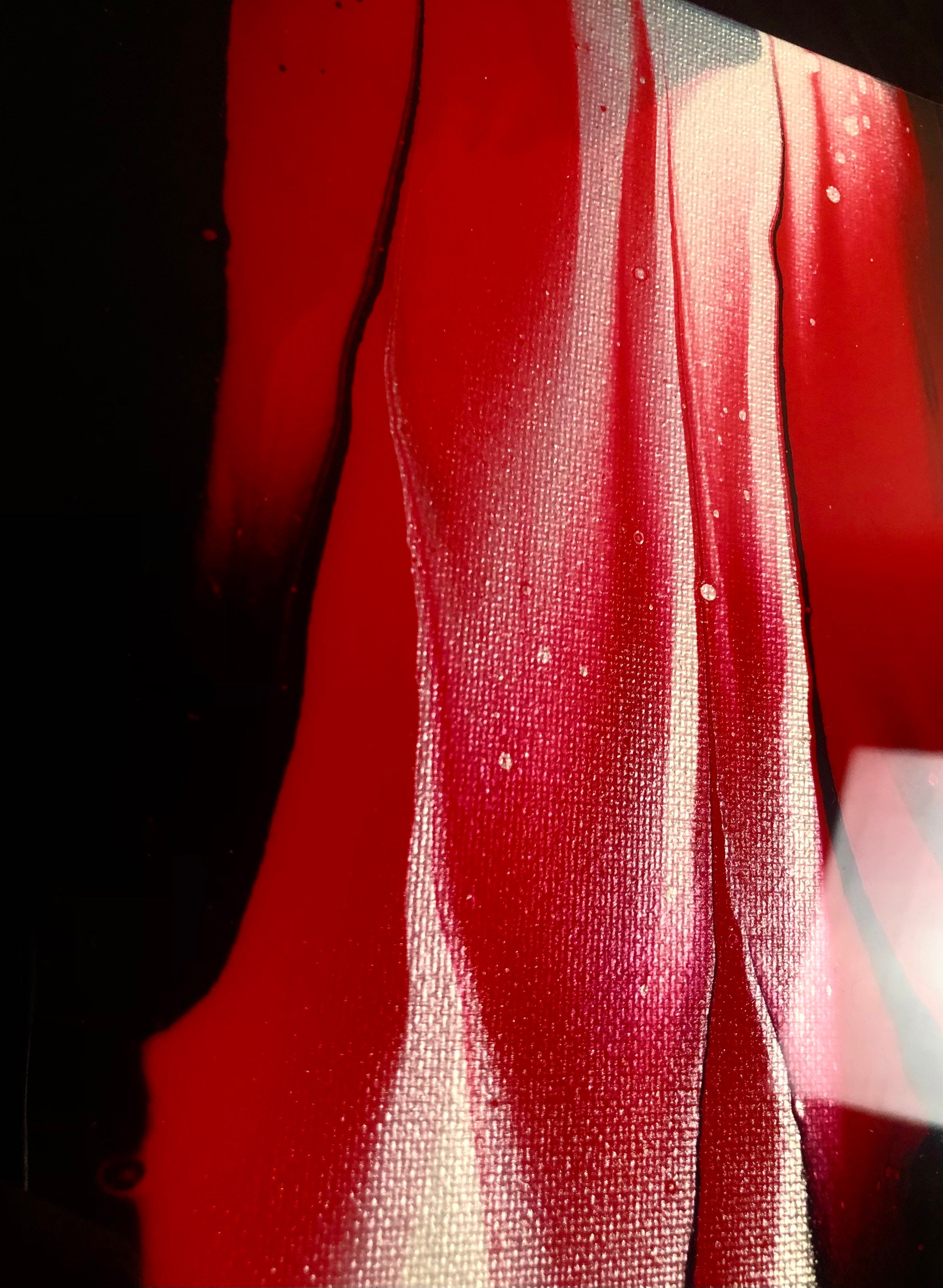 Red and Black Acrylic Painting Abstract 10x8 Wall Art. Epoxy Etsy New Zealand