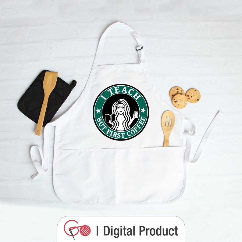 Download Teacher SVG I Teach But Coffee First svg Teacher Starbucks | Etsy