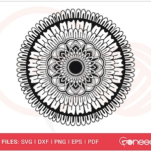 Flower Mandala SVG, Floral Intricate Mandala SVG, Mandala svg Cut File, Hand Drawn Mandala svg