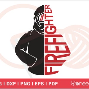 Brandweerman SVG Cut File | Brandweer SVG | Brandweerman SVG | Commercieel gebruik | Direct downloaden | Afdrukbare vectorclipillustraties