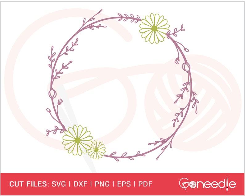 Download Floral Leaf Wreath SVG Daisy Monogram SVG Rose Wreath svg | Etsy