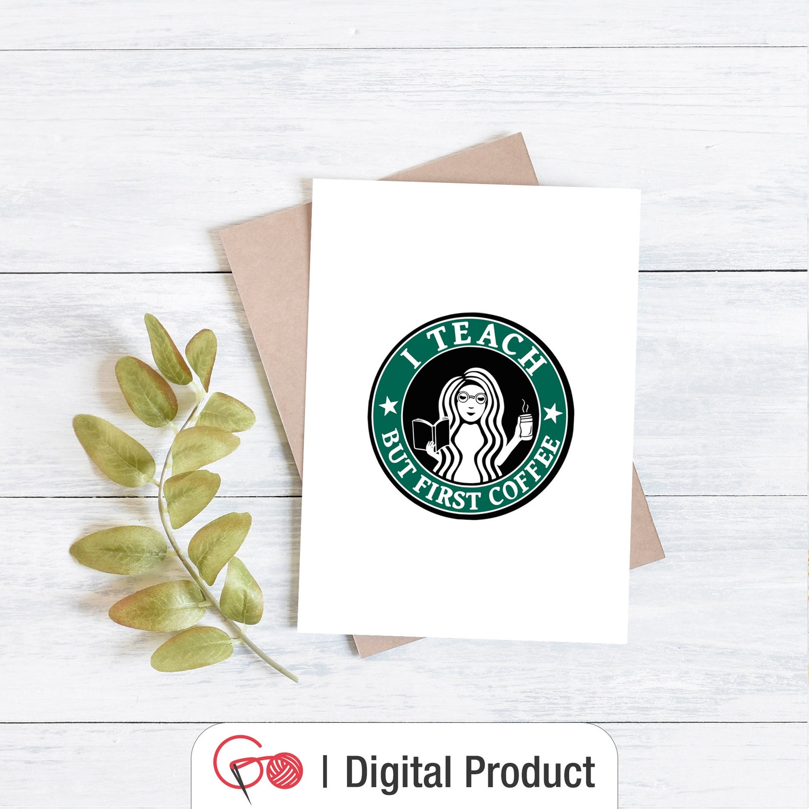 Download Teacher SVG I Teach But Coffee First svg Teacher Starbucks | Etsy