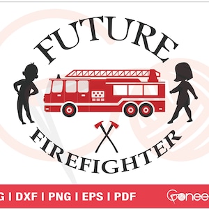 Future Firefighter SVG | Son Daughter Fire Truck Cut File | Fire Dept Kids Svg | Commercial Use | Instant Download | Printable Vector