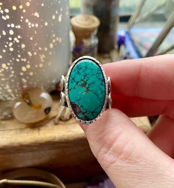 Vibrant turquoise ring. Solid silver and turquois… - image 2