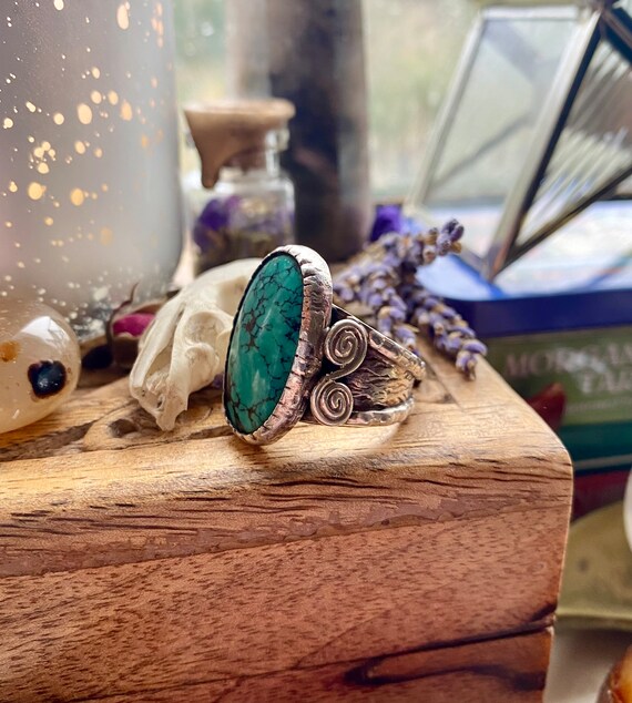Vibrant turquoise ring. Solid silver and turquois… - image 7