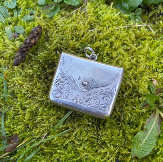 Antique Edwardian stamp holder/locket. Hallmarked